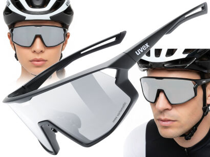 Okulary przeciwsłoneczne UVEX V black matt/litemirror silver (S1-S3)