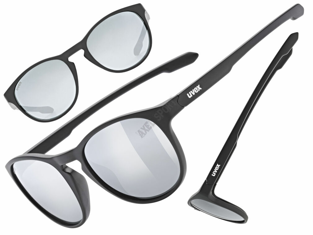 Okulary rowerowe UVEX LGL 53 black matt (mirror silver) S3