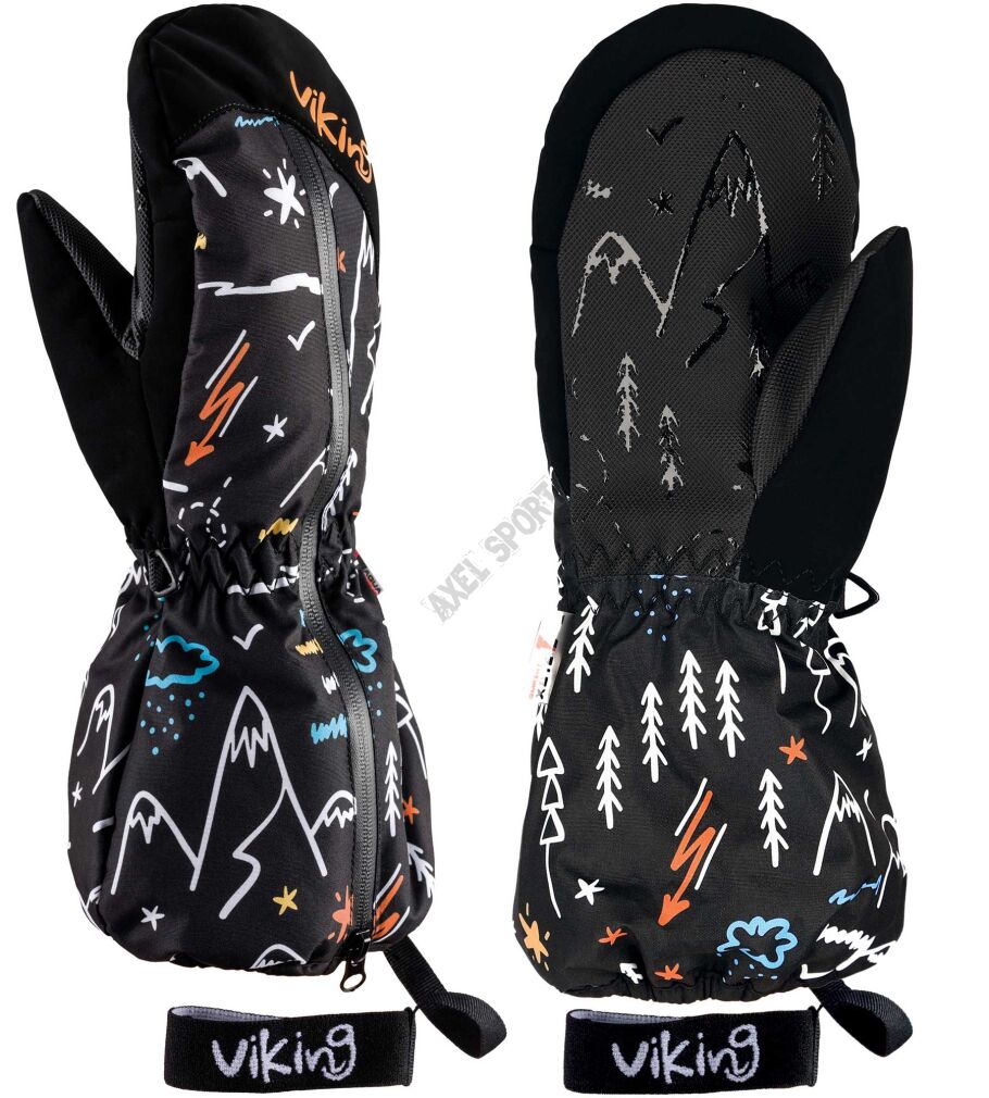 Rękawice jednopalczaste zimowe dziecięce VIKING Snoppy Kids black