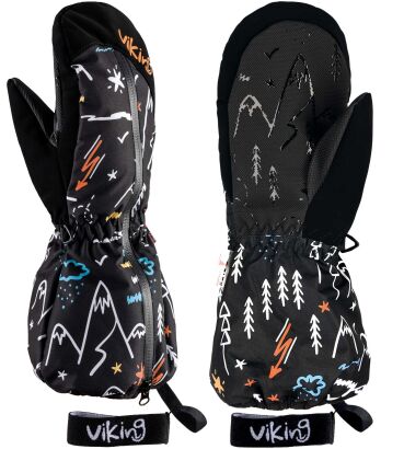 Rękawice jednopalczaste zimowe dziecięce VIKING Snoppy Kids black