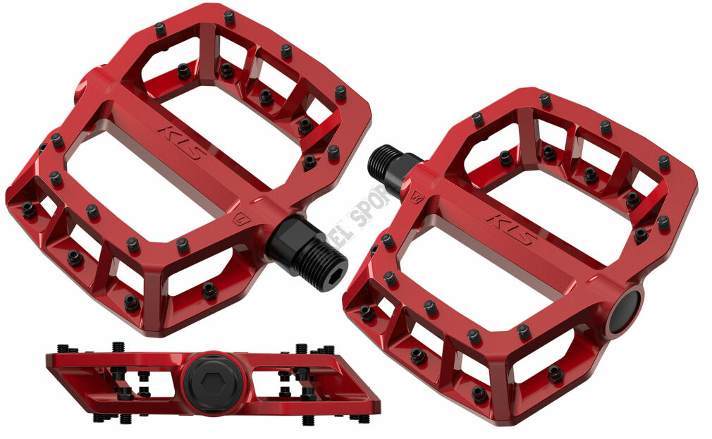 Pedały rowerowe platformowe Kellys FLAT 50 BB red