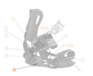Śruba linki wiązania snowboardowego HEAD RX cable fastening bolt 1szt - 2