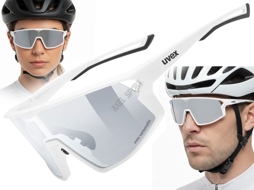 Okulary przeciwsłoneczne UVEX V white matt/litemirror silver (S1-S3)