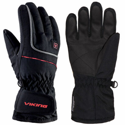 Rękawice zimowe VIKING Kevin JR black/pink 6