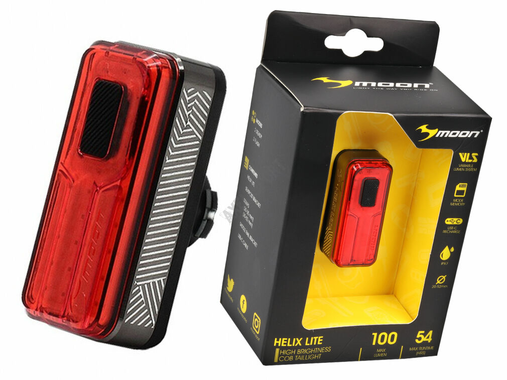 Lampka rowerowa tylna MOON HELIX 100 LM USB
