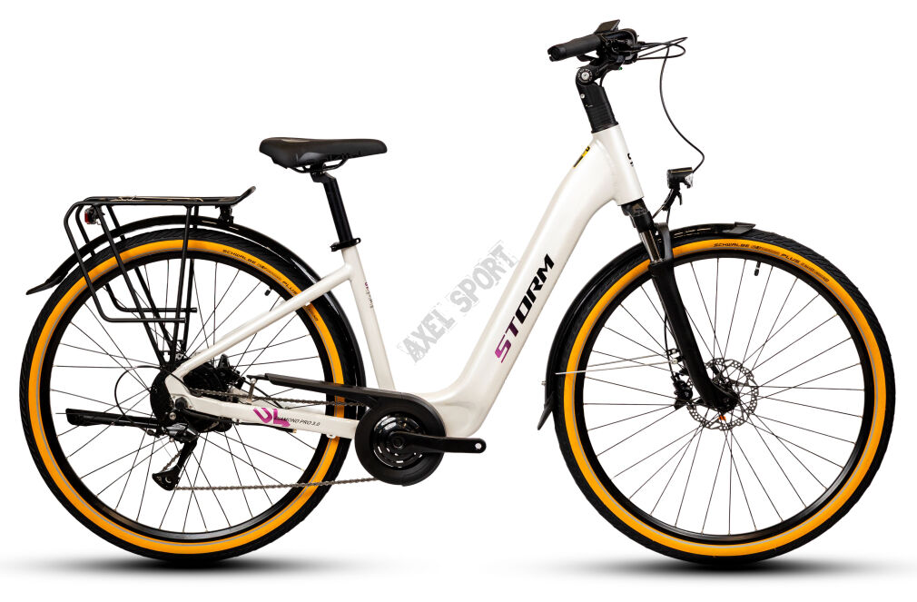 Rower elektryczny damski STORM E-Diamond PRO 3.0 (28'') Lady R17 perła 720WH