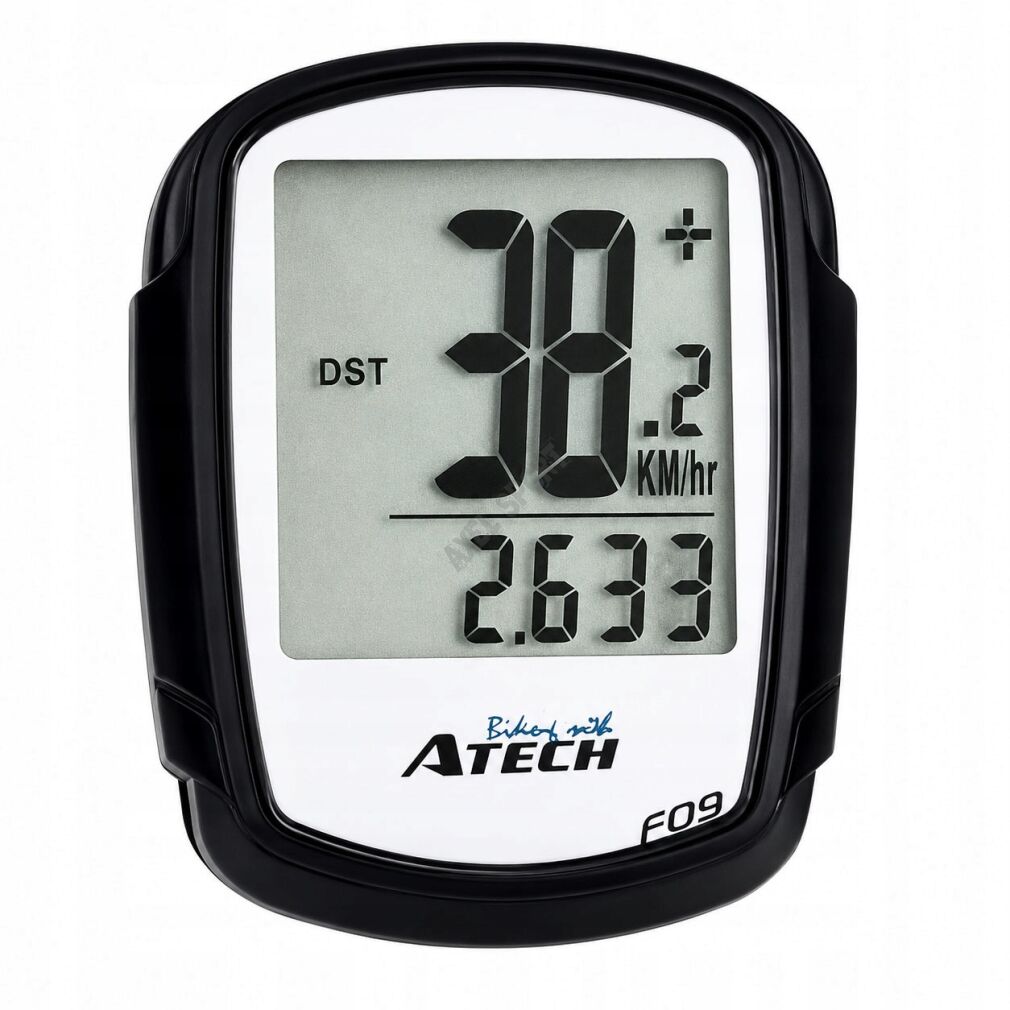 Licznik rowerowy przewodowy Atech F9 srebrny MB09