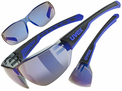 Okulary rowerowe UVEX Equate black blue matt S3