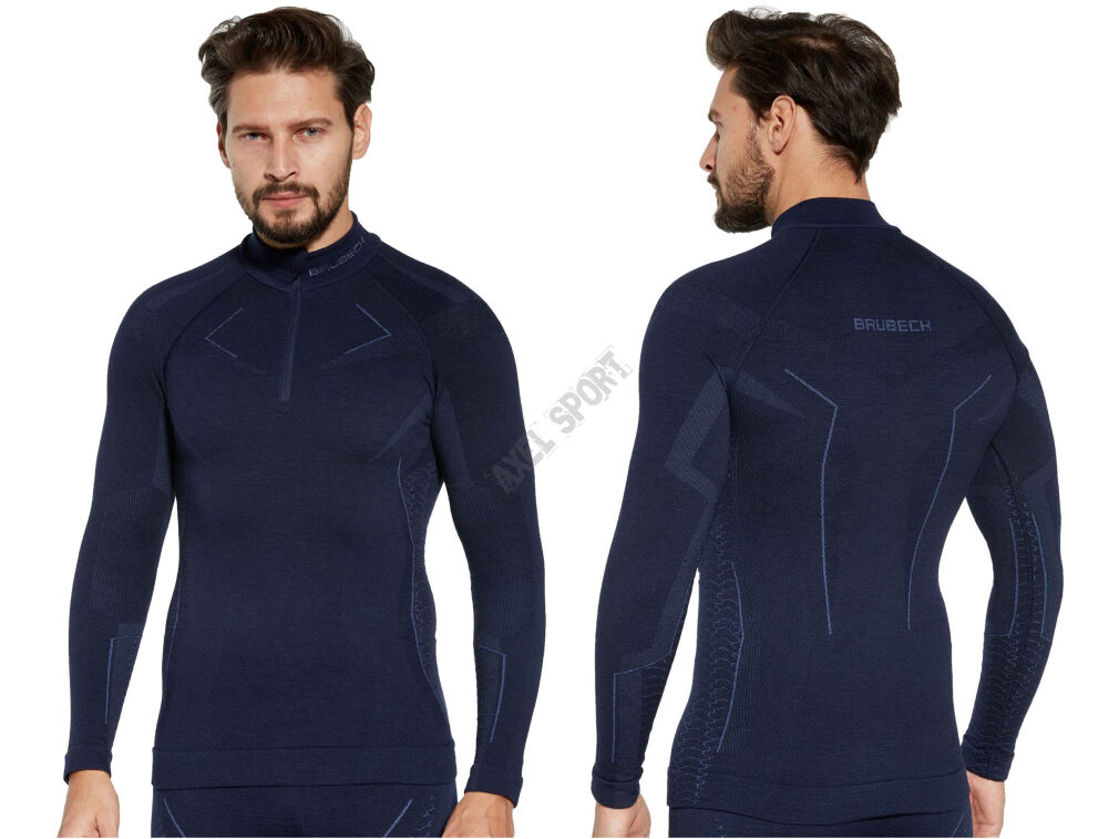 Koszulka męska BRUBECK Extreme merino granat L